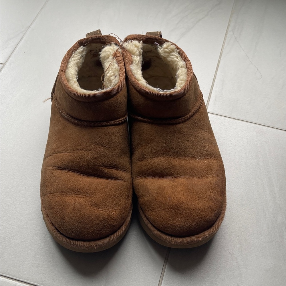 Cozy Brown Suede Slippers